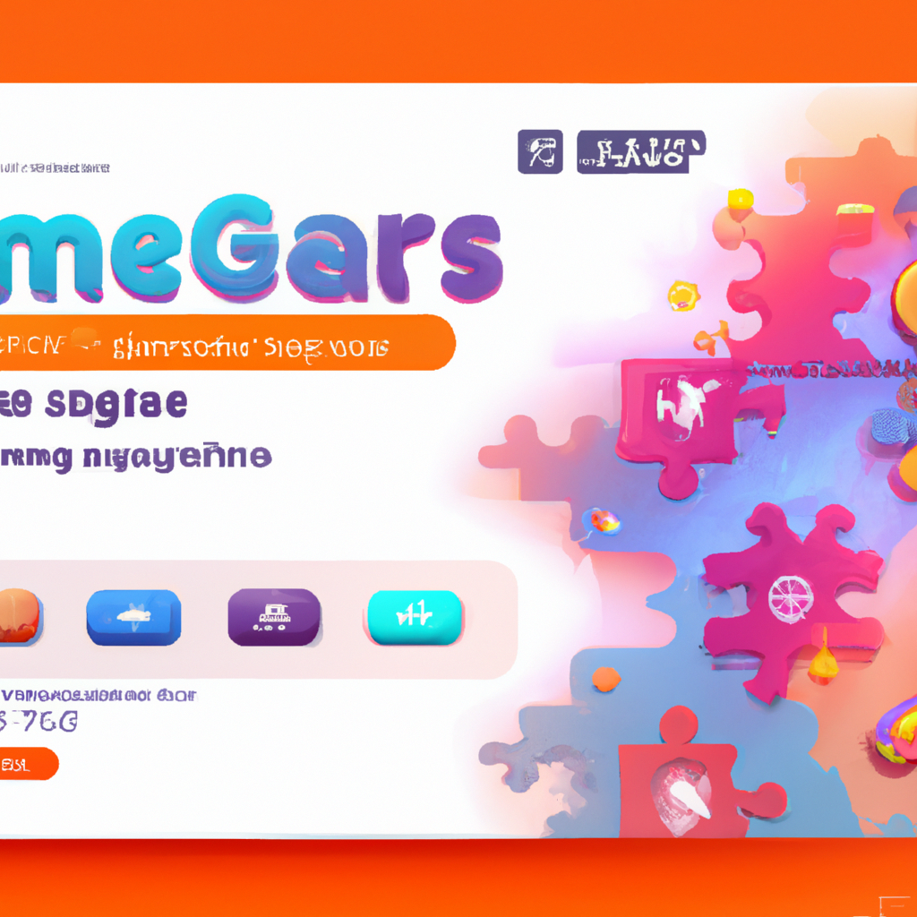 Gallery screenshot: neon puzzle game with HUD badges